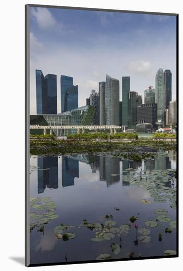 Singapore, City Skyline by the Marina Reservoir-Walter Bibikow-Mounted Photographic Print