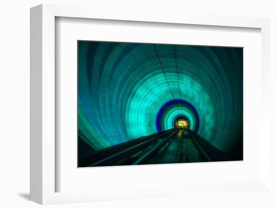 Singapore. Colorful Railroad Tunnel under a River-Jaynes Gallery-Framed Photographic Print