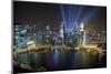 Singapore. Downtown Overview at Night-Jaynes Gallery-Mounted Photographic Print