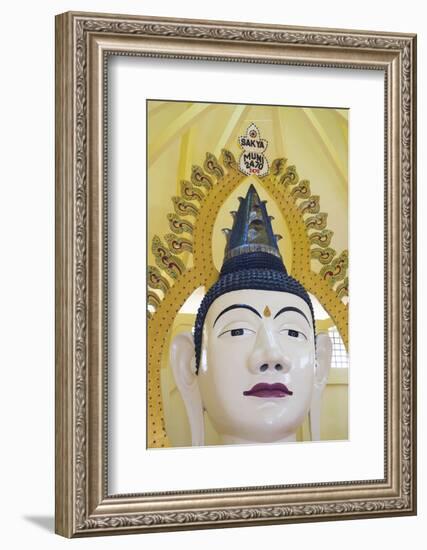 Singapore, Little India, Buddha Gaya Temple, Very Large Buddha Statue-Walter Bibikow-Framed Photographic Print