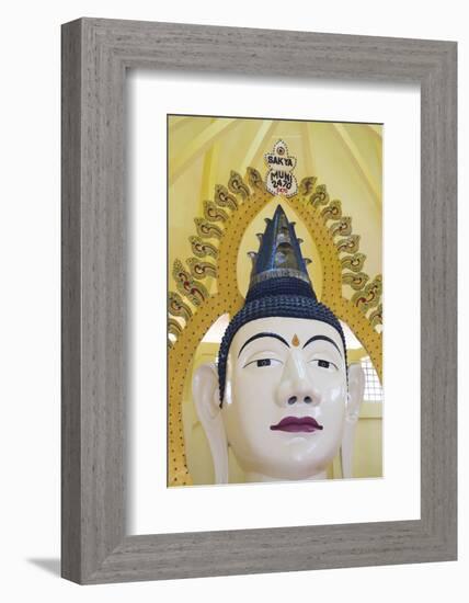 Singapore, Little India, Buddha Gaya Temple, Very Large Buddha Statue-Walter Bibikow-Framed Photographic Print