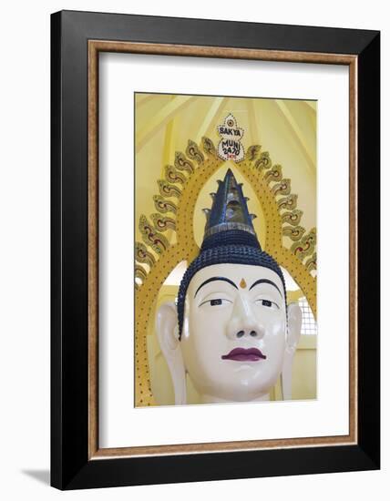 Singapore, Little India, Buddha Gaya Temple, Very Large Buddha Statue-Walter Bibikow-Framed Photographic Print