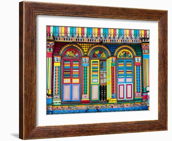 Singapore, Little India, Colourful Heritage Villa, Once the Residence of Tan Teng Niah-Gavin Hellier-Framed Photographic Print