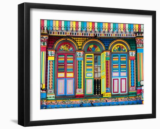 Singapore, Little India, Colourful Heritage Villa, Once the Residence of Tan Teng Niah-Gavin Hellier-Framed Photographic Print