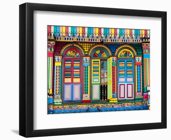 Singapore, Little India, Colourful Heritage Villa, Once the Residence of Tan Teng Niah-Gavin Hellier-Framed Photographic Print