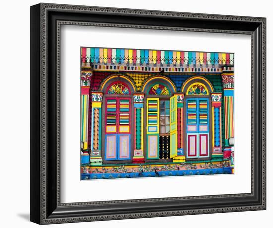 Singapore, Little India, Colourful Heritage Villa, Once the Residence of Tan Teng Niah-Gavin Hellier-Framed Photographic Print