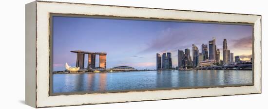 Singapore, Marina and City Skyline-Michele Falzone-Framed Premier Image Canvas