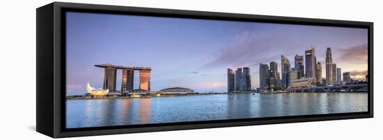 Singapore, Marina and City Skyline-Michele Falzone-Framed Premier Image Canvas