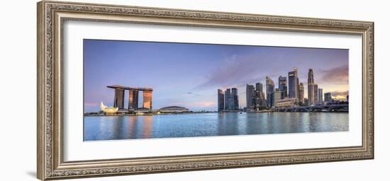 Singapore, Marina and City Skyline-Michele Falzone-Framed Photographic Print