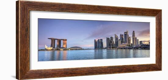 Singapore, Marina and City Skyline-Michele Falzone-Framed Photographic Print