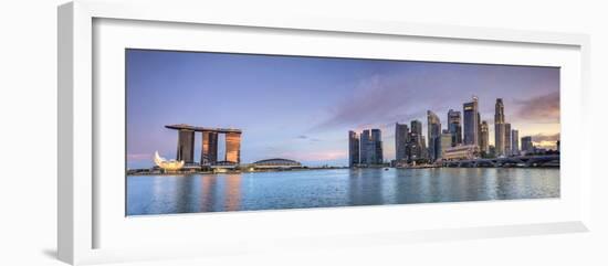 Singapore, Marina and City Skyline-Michele Falzone-Framed Photographic Print