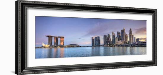 Singapore, Marina and City Skyline-Michele Falzone-Framed Photographic Print