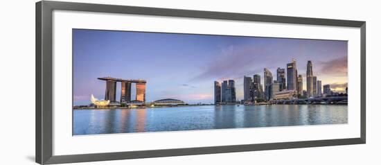 Singapore, Marina and City Skyline-Michele Falzone-Framed Photographic Print