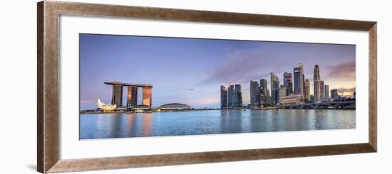 Singapore, Marina and City Skyline-Michele Falzone-Framed Photographic Print