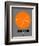 Singapore Orange Subway Map-NaxArt-Framed Premium Giclee Print