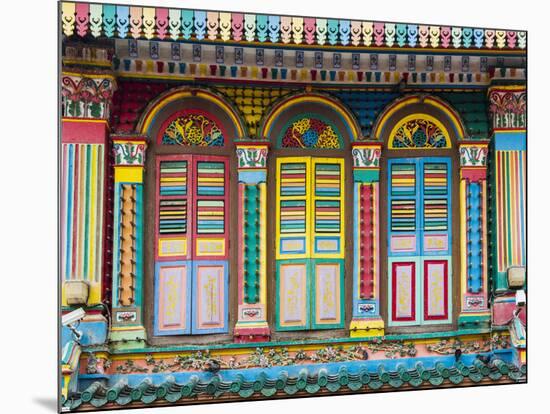 Singapore, Republic of Singapore, Southeast Asia. Colorful architecture in Little India.-Marco Bottigelli-Mounted Photographic Print