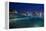 Singapore, Rooftop Swimming Pool at Dusk Overlooks the City-Walter Bibikow-Framed Premier Image Canvas