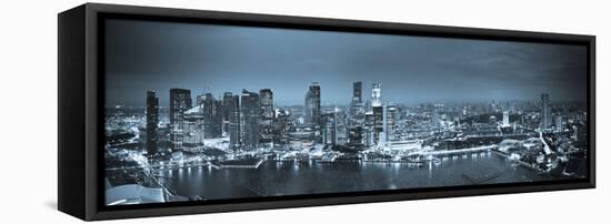 Singapore, Singapore Aerial View of Singapore Skyline-Michele Falzone-Framed Premier Image Canvas