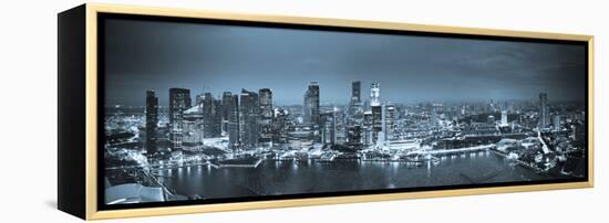 Singapore, Singapore Aerial View of Singapore Skyline-Michele Falzone-Framed Premier Image Canvas