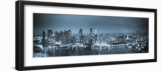 Singapore, Singapore Aerial View of Singapore Skyline-Michele Falzone-Framed Photographic Print