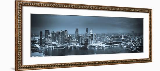 Singapore, Singapore Aerial View of Singapore Skyline-Michele Falzone-Framed Photographic Print