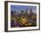 Singapore, Singapore Skyline Financial District Illuminated at Dusk, Asia-Gavin Hellier-Framed Photographic Print