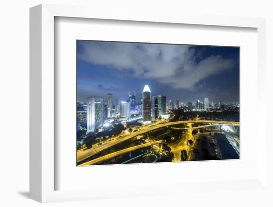 Singapore Skyline at Dusk-Paul Souders-Framed Photographic Print