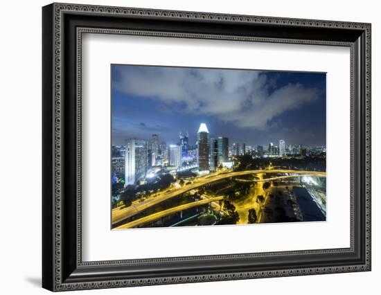 Singapore Skyline at Dusk-Paul Souders-Framed Photographic Print