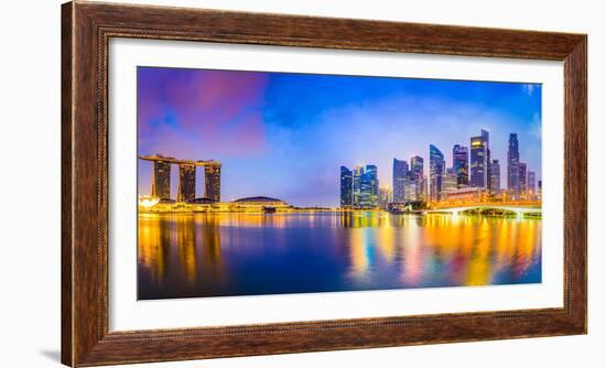 Singapore Skyline at the Bay-Sean Pavone-Framed Photographic Print