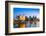 Singapore Skyline at the Marina during Twilight.-Sean Pavone-Framed Photographic Print