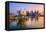 Singapore Skyline at the Marina during Twilight.-Sean Pavone-Framed Premier Image Canvas