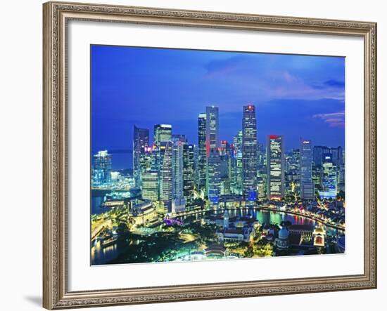 Singapore skyline-Murat Taner-Framed Photographic Print