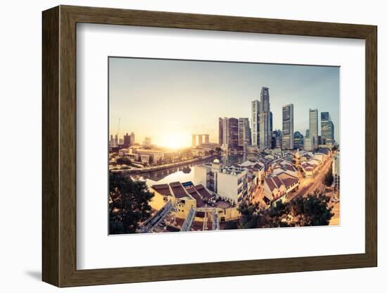 Singapore Skyline-beboy-Framed Photographic Print