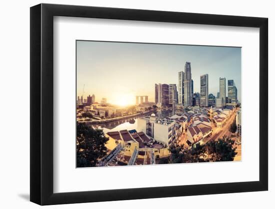 Singapore Skyline-beboy-Framed Photographic Print