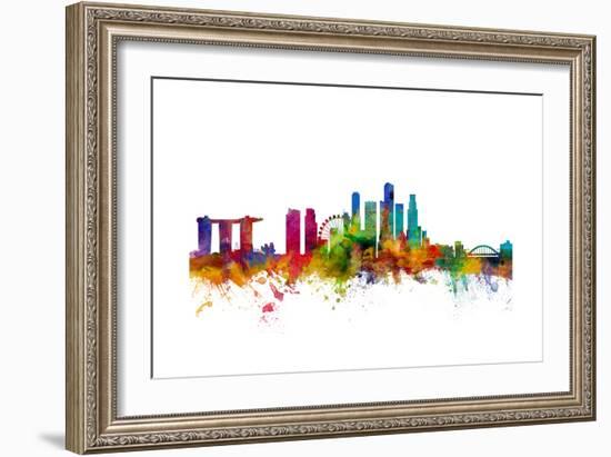 Singapore Skyline-Michael Tompsett-Framed Art Print