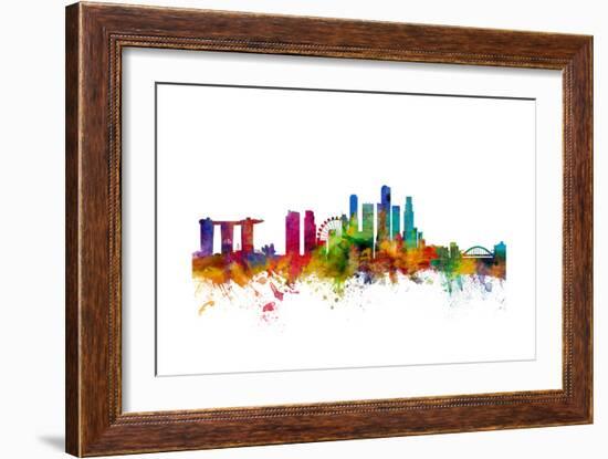 Singapore Skyline-Michael Tompsett-Framed Art Print