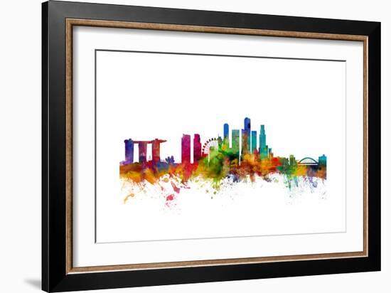 Singapore Skyline-Michael Tompsett-Framed Art Print