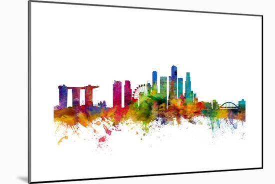 Singapore Skyline-Michael Tompsett-Mounted Art Print