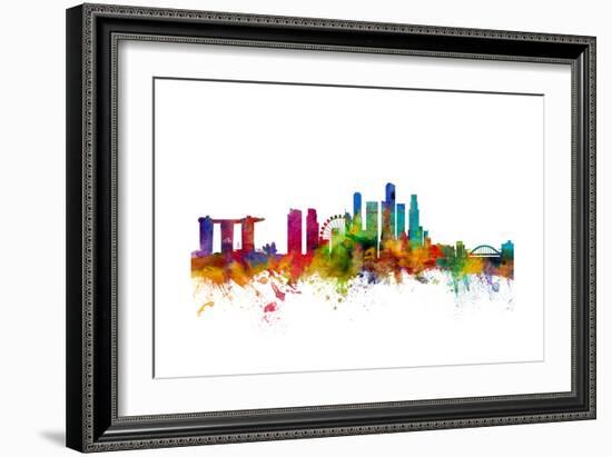 Singapore Skyline-Michael Tompsett-Framed Art Print