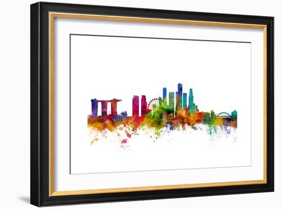 Singapore Skyline-Michael Tompsett-Framed Art Print