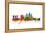 Singapore Skyline-Michael Tompsett-Framed Stretched Canvas