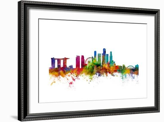 Singapore Skyline-Michael Tompsett-Framed Art Print