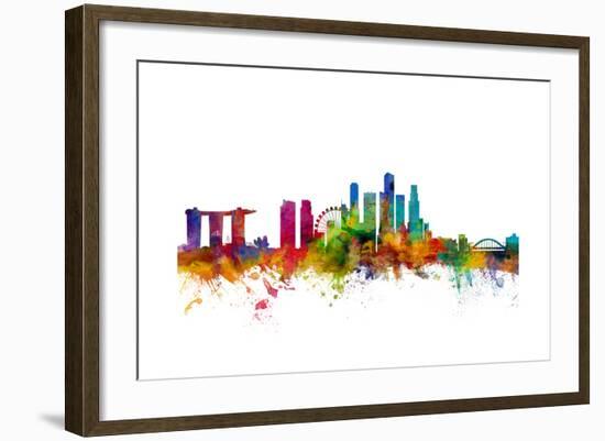 Singapore Skyline-Michael Tompsett-Framed Art Print