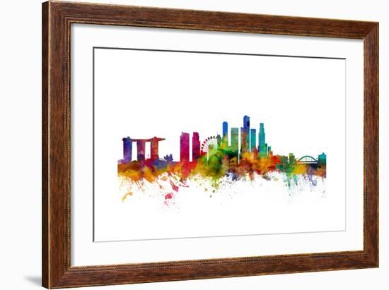 Singapore Skyline-Michael Tompsett-Framed Art Print