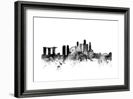 Singapore Skyline-Michael Tompsett-Framed Art Print