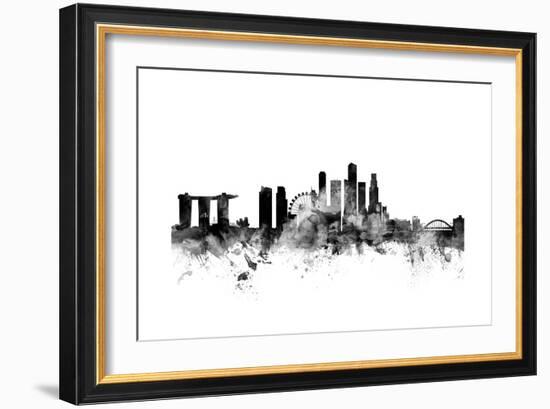 Singapore Skyline-Michael Tompsett-Framed Art Print