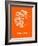 Singapore Street Map Orange-NaxArt-Framed Art Print