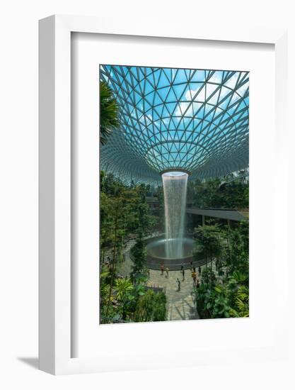 Singapore. Waterfall and tropical environment at Singapore Airport.-Jaynes Gallery-Framed Photographic Print