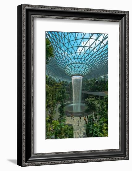 Singapore. Waterfall and tropical environment at Singapore Airport.-Jaynes Gallery-Framed Photographic Print