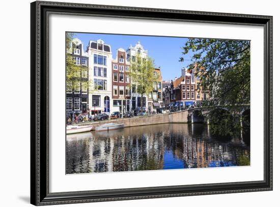 Singel Canal, Amsterdam, Netherlands, Europe-Amanda Hall-Framed Photographic Print